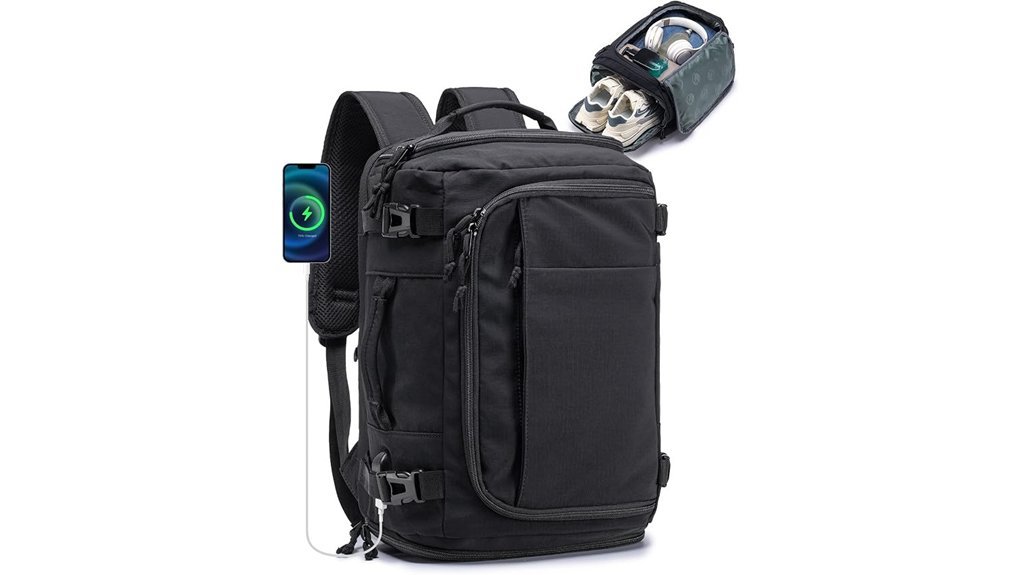 expandable carry on travel backpack
