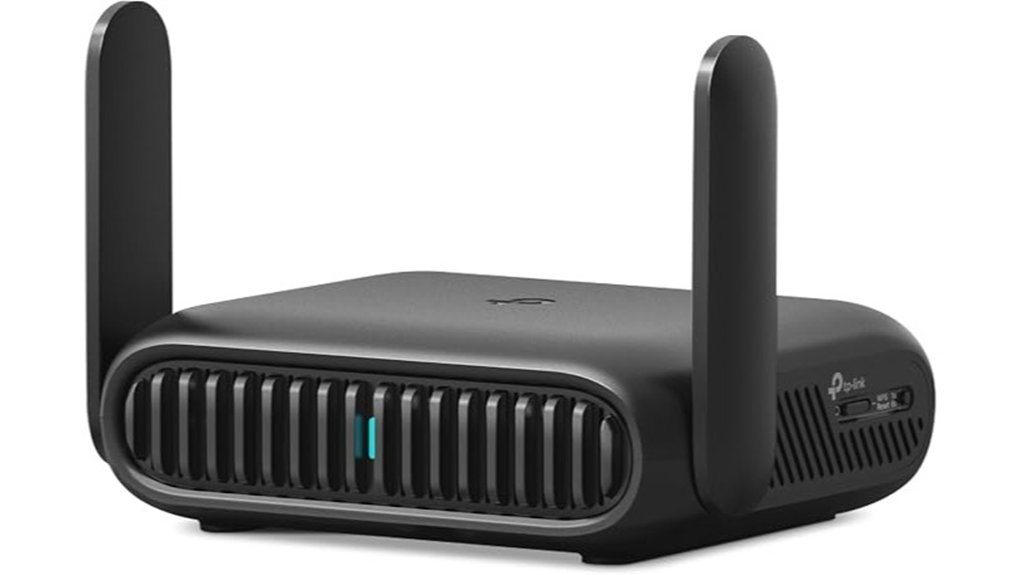 portable dual band travel router