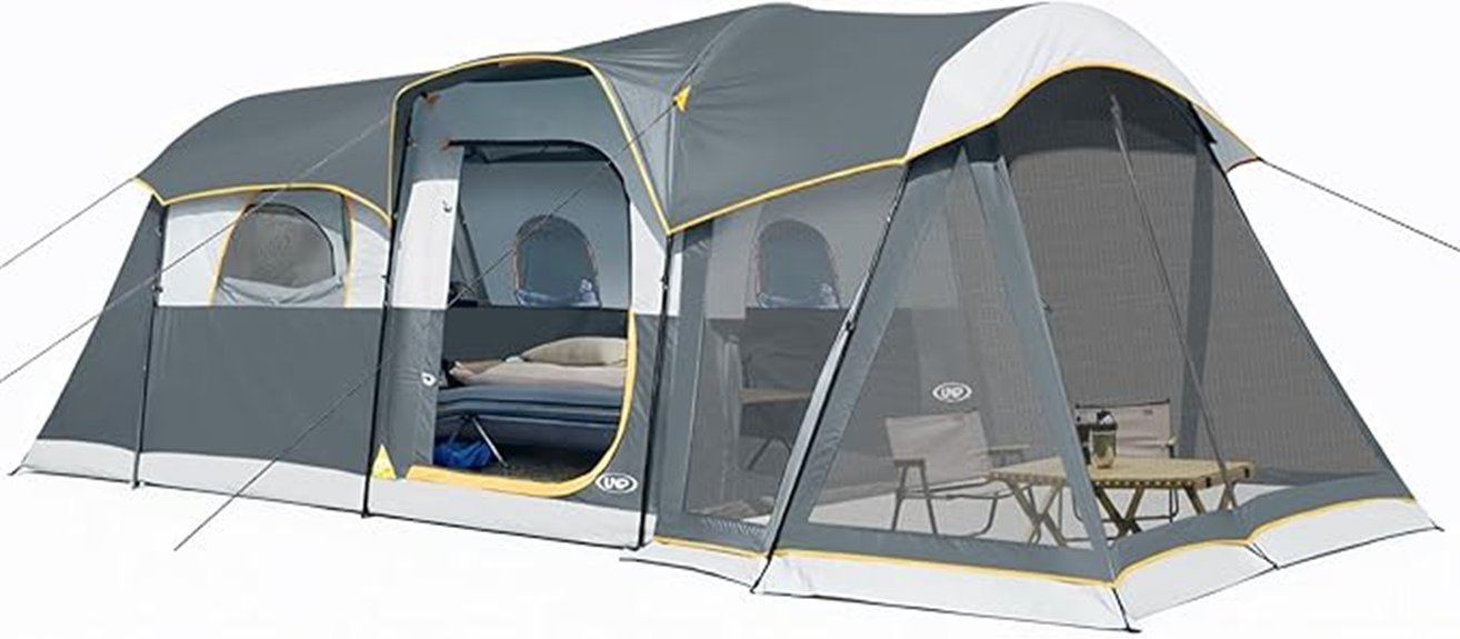 spacious waterproof tunnel tent