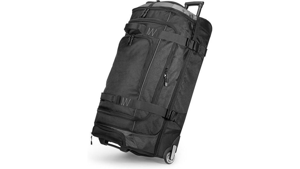 spacious wheeled travel bag