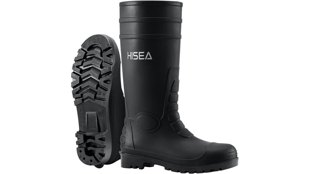 steel toe waterproof rubber boots