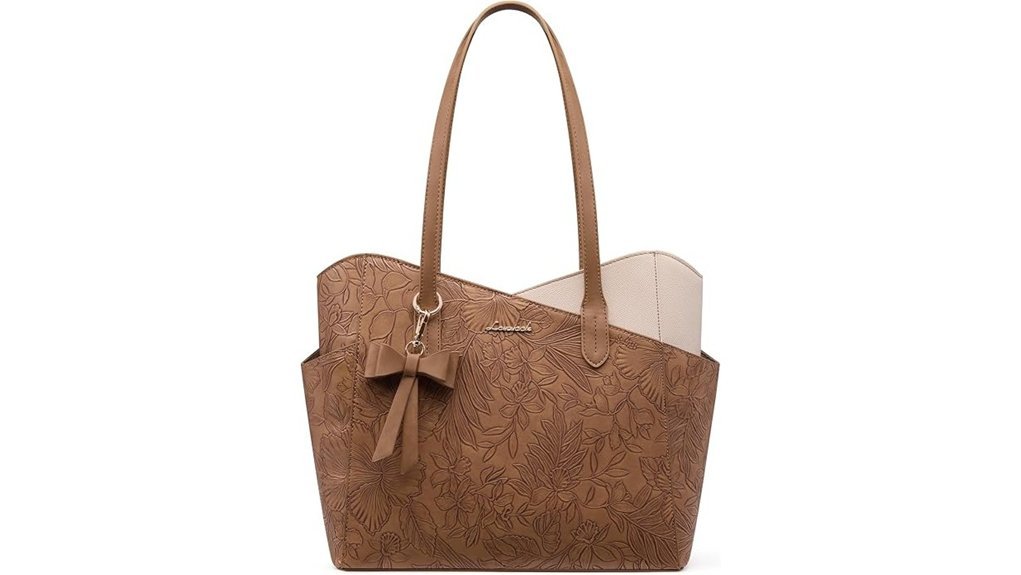 stylish structured leather tote
